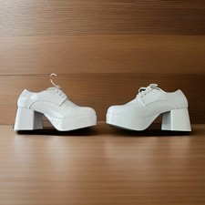 White Platform 70s Pimp Disco