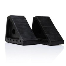 SGS Pair Large Rubber Wheel Chocks For Car / Van / Caravan / Motorhome / Trailer