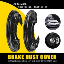 4-Set Front Brake Disc Dust Cover Back Plate Shields For VW Golf MK5 2003-2009