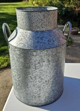 Milk Churn - Rustic Galvanised