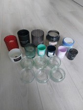 Various Empty Candle Jars & Glass Pots for Crafting Etc Various Sizes & Colours