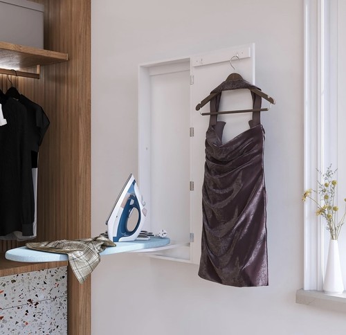 Folding ironing board cabinet - ironing,
