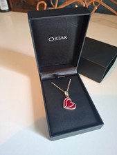 ORTAK Silver and Red Enamel