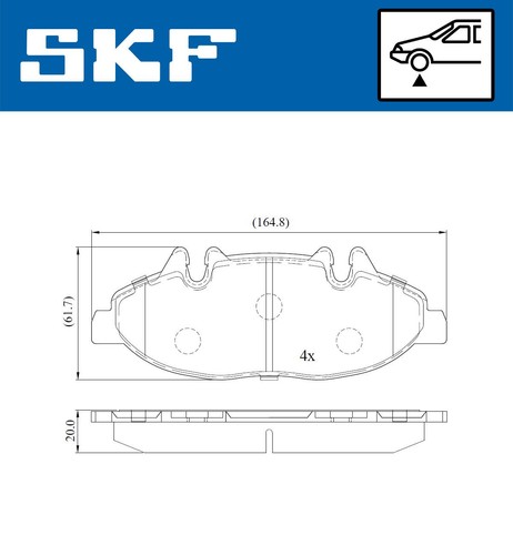 Brake pad set for mercedes - set,