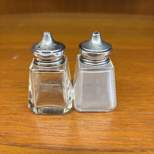 Pair sterling silver topped - of, silver-topped