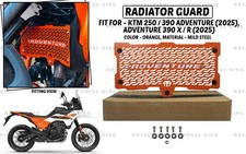 Orange Radiator Guard Fit "For KTM Adventure 250/390, Adventure 390 X/R (2025)"