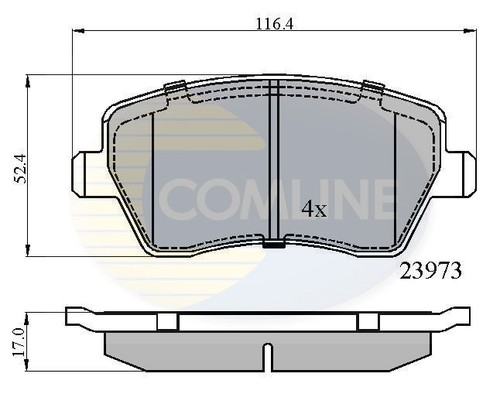 Front comline cbp0984 brake - front,