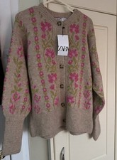 Zara floral jacquard knit - zara,
