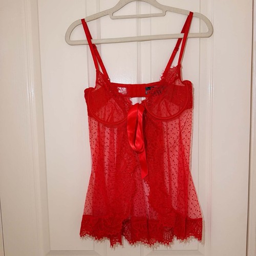 Ann summers red lace babydoll - red,