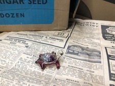 Vintage 60s Hand Blown Glass Miniature Murano Glass Turtle found in 60's paper