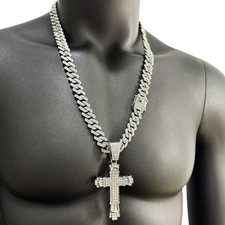 Men's Bling Silver Cuban Chain