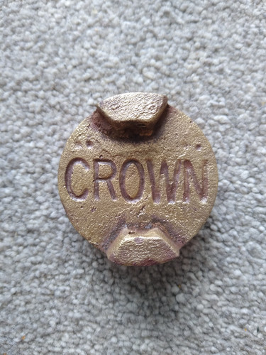 Vintage crown brass petrol can - brass,