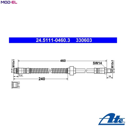 Brake hose 5111 - hose, for