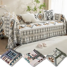 Boho Thread Sofa Blanket Cover Slipcover Knitted Blanket Throw Sofa Cover Home
