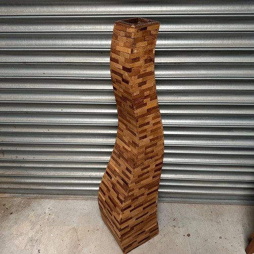 Wavy wooden vase - wavy, decor