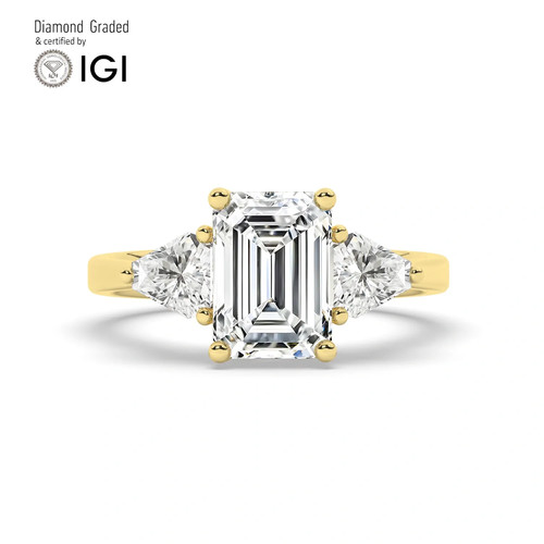 Emerald diamond trilogy - trilogy, ring