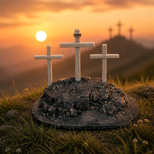 Golgotha the three crosses - three,