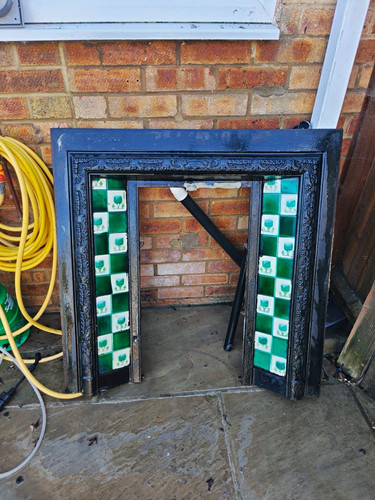 Cast iron fireplace - fireplace, surround