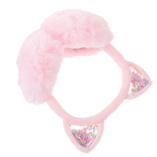 Fuzzy earmuff folding ear - fuzzy,