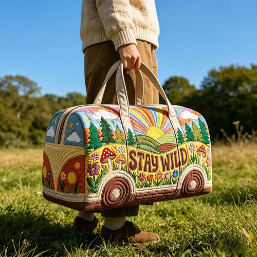 Quilted stay wild - quilted, duffel