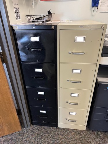 Tan metal filing cabinet - , 4