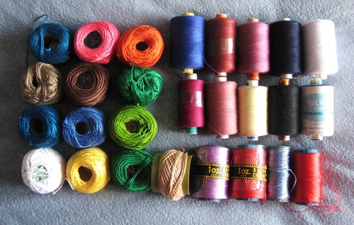 Mixed bag sewing thread - mixed,