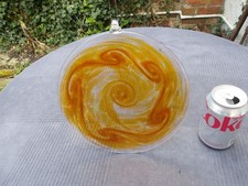 Art Glass Orange Swirl Hanging