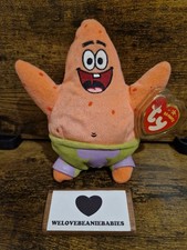 Ty SpongeBob Squarepants Patrick Nickleodeon Plush Toys Beanie Baby with Tags