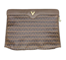 Mario Valentino clutch bag brown Authentic