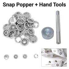 Press Studs Prong Ring Snap Popper Fasteners DIY Tool Kit For Craft 9.5mm/11mm