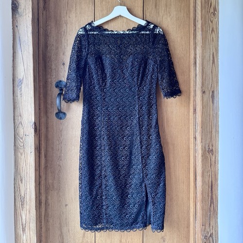 Coast black lace dress size - black, 14