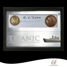 TITANIC SURVIVOR MILLVINA DEAN SIGNED PLAQUE - TITANIC DELUXE COLLECTORS EDITION