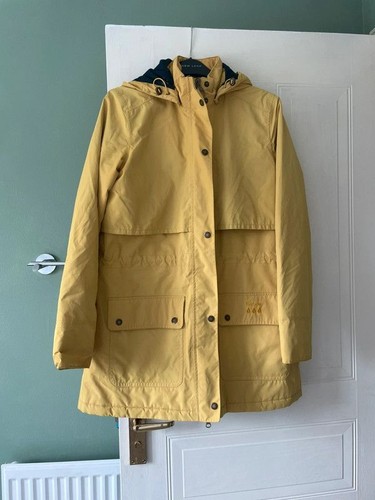 Barbour yellow hooded mac coat