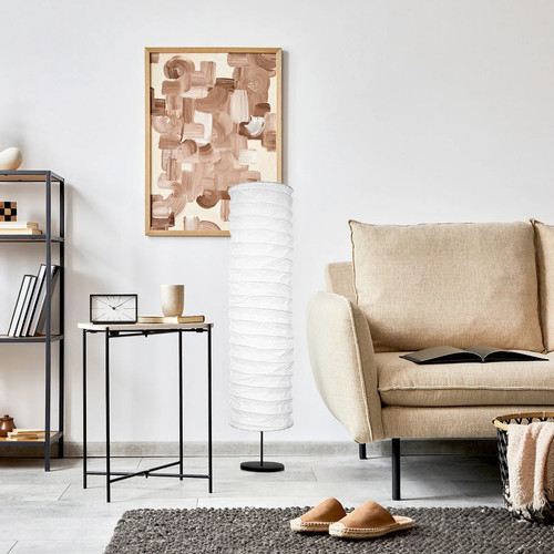 Floor lamp with rice - with,