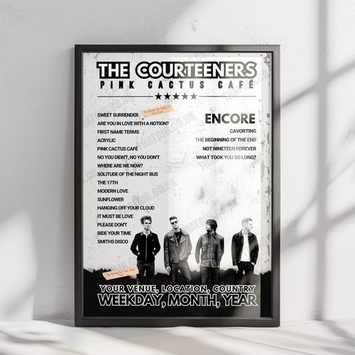 Courteeners setlist poster - setlist,