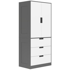 HOMCOM 2 Door Wardrobe Modern