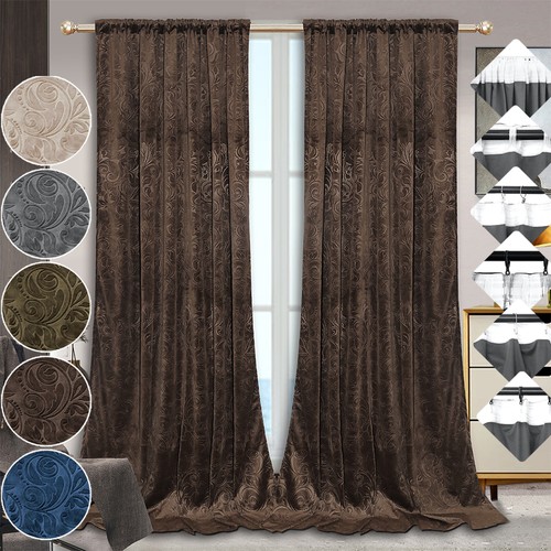 Crushed velvet curtains - velvet,