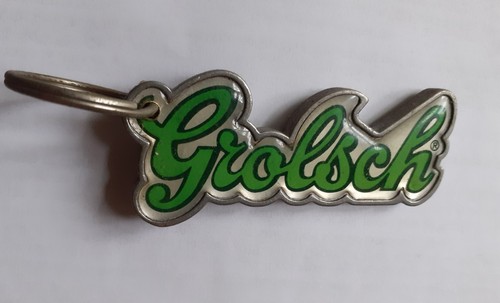 Grolsch beer badge keyring - badge,
