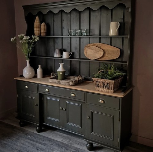 Hand painted large antique - painted,