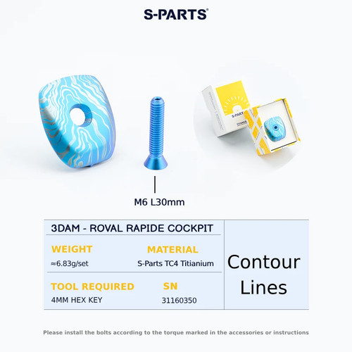 Parts titanium 3dam top - 3dam, cap