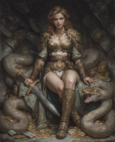 Gold serpent queen with - gold,