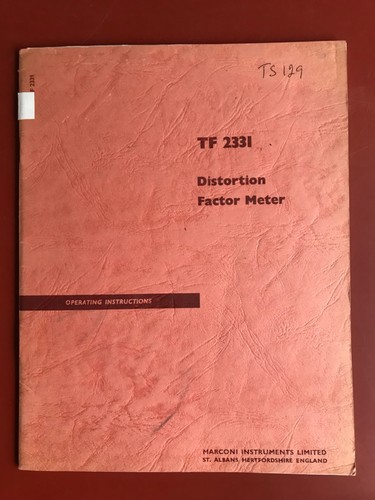 Marconi tf2331 distortion - tf2331,
