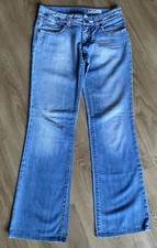 Rare Vintage GAS Women Wide Leg Blue Used Look Jeans Waist 29”
