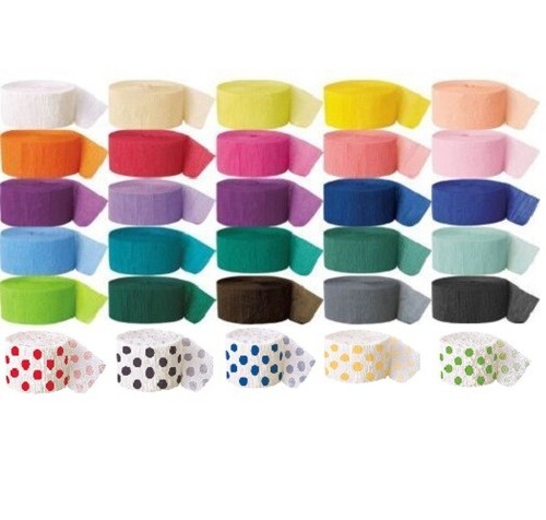 Crepe paper rolls streamers - paper,