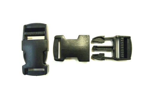 25mm black plastic - black, side