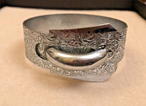 Vintage silver tone floral