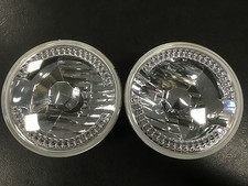 2 x 7'' Light Unit led pilot lights Sealed Beam Upgrade to H4 Halogen Lighting