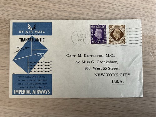 Trans atlantic air mail - air,