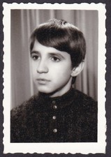 Small Vintage Studio Photo Young Boy Teen Identity Passport Photobooth