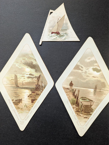 Victorian xmas greeting card - victorian,